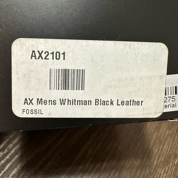 Armani AX Exchange Whitman Black Dial Black Leather Men's Watch - Picture 4 of 7